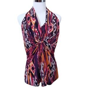 COCOMO Y2K Babydoll Top Blouse M/L Liquid Knit Vacation‎ Travel Coquette Career
